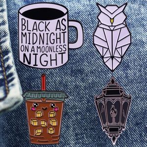 Brooches Beautiful Coffee Cup Cartoon Brooch Metal Enamel Lapel Badge Collect Denim Jacket Backpack Pin Given Friends And Fans Gifts