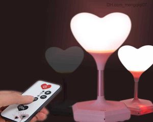 Lampor nyanser nattlampor ledde USB laddning dekorativ lampljus fjärrnyhet baby 3d kärleksfull hjärta atmosfär säng tjej gåva touch blubnig z230805