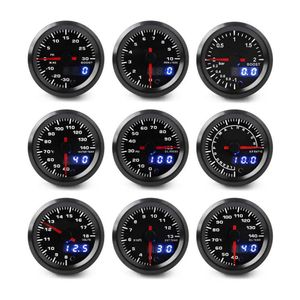 2 52mm 7 Cores LED Dual Display Boost Água Temperatura do óleo Pressão do óleo Voltímetro Relação de combustível do ar EGT Tacômetro Car Gauge Car221d