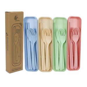 Стоимость столовой посуды Creative Weat ST Cutlery Set Portable Cam Tableware Студент Странная ложка вилка палочки для еды. Доставка посуда доставка дома Ga Dh2n4