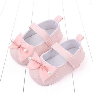 First Walkers Baby Girls Cute Born Soft Sole Flower Bow Lentes Couro Shoes Flats Anti-slip Infant Prewalkers Princess