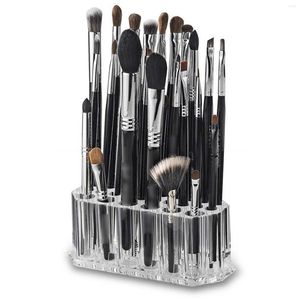 Storage Boxes Acrylic Eyeliner Lip Liner Holder Organizer Makeup Brush 26 Slots Pen Cosmetic Cutting Board Rolling Kitchen Cart