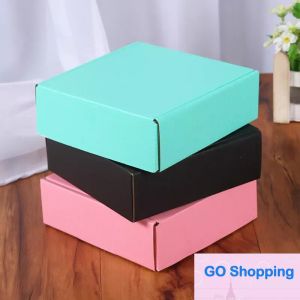 15*15*5cm Corrugated Paper Boxes Colored Gift Packaging Folding Box Square Packing BoxJewelry Packing Cardboard Boxes