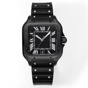 High-quality new men's sports watch with imported mechanical movement with sapphire mirror advanced fluororubber strap black out-of-print brand watch