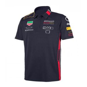 F1 Takım Versiyon Araba Fan Yarışı Takım Erkek ve Kadınlar Yaz Kırmızı Kısa Kollu T-Shirt Araba Fan Araba Hızlı Kuruyan Giysiler Tulumlar Polo 284Q