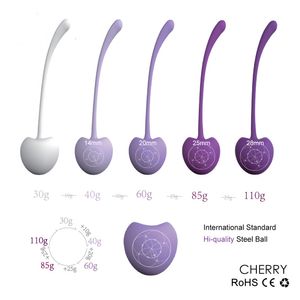 Eggsbullets 5pcsset Smart Kulki Kegel Kulki Zestaw wysiłku pochwy Cherry Bolas Ben Wa Sex Toys for Woman Shds011 230804