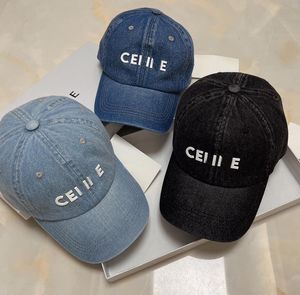 Autumn Cel Designer Brand Letter Print Ball Caps Top Quality Denim Baseball Cap All Seasons Match Men Women Three-colour Wash Bucket Hats Round SunHats Fashion