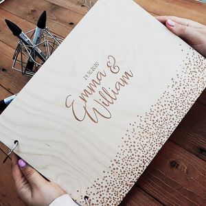 Other Event Party Supplies Personalized Wedding Guestbook Custom Wood Guest Book Engagement Anniversary Gift Wedding Sign Book 230804