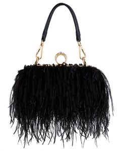 Evening Bag Ostrich Feather Tote Fluffy Purse Clutch Handbag For Wedding Anniversary Party 230804