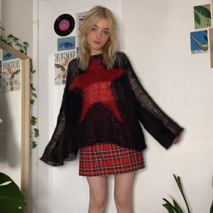 女性のセーターxingqingセーターペンタグラムパターン長袖