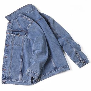 Mensjackor överdimensionerade denimjacka Autumn Cotton Jean Coats Loose Fashion Casual Streetwear Brand Male Clothing 5xl 6xl 7xl 230804