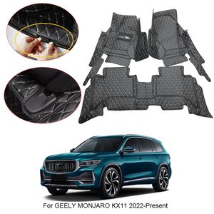 3D Full Surround Car Floor Mat For Geely Monjaro KX11 2022-2025 Liner Foot Pads PU Leather Waterproof Carpet Auto Accessories