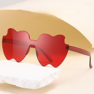 Sunglasses Apple Rimless Personality One Jelly Color Europe And America Connect