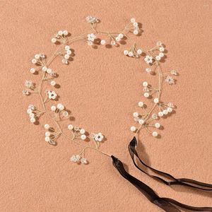 Hair Clips Elegant Women Jewelry Headband Wedding Headpiece Handmade Pearl Crystal Party Accessories Bride Ornaments Gift ML