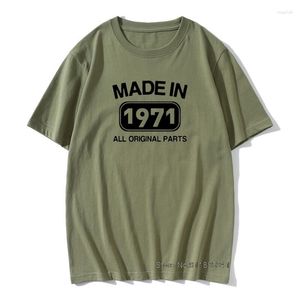 Męskie koszule wykonane w 1971 r. Prezent urodzinowy koszula 50 lat prezent