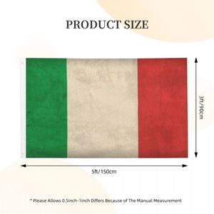 Bannerflaggor Italien flagga vintage nödställd finish Design Turnpike Duplex Print One Flag för dekoration 230804