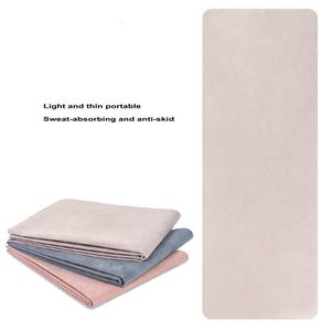 Yoga Mats 1836802cm Double Layer Mat NonSlip PVC Suede Light and Thin Portable Pad Both Sided Available Environmentally Friend 230814