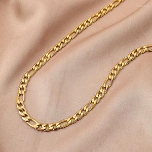 Chains Hiphop Figaro Link Chain Men Necklace Stainless Steel Male Short Neck Choker Punk Boy Cool Thing Fashion Jewelry Accessories