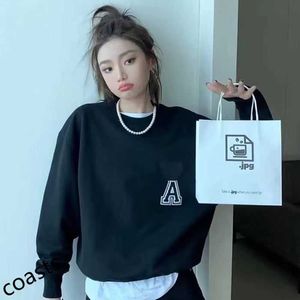 デザイナーAmis Pariss Hoodie Men and Women Embroidery Classic Love and Big A Combo Pullover Round Neck Solid Color LED SLEES SEATER LOVERS HOODIES CASUAL TOP MD