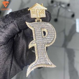 Hip Hop Jewelry 925 Sterling Silver VVS Moissanite Diamond Custom Iced Out Pendants Charms Silver Letter Hängen