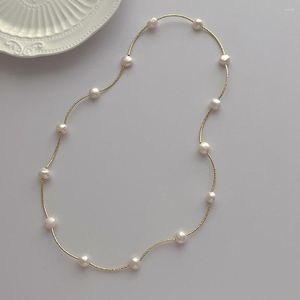 CHOKER ALLME Текстурированное пресноводное жемчужное ожерелья для жемчужина 14 тыс. Золото.