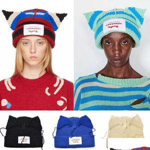 Beanie / Skull Caps Beanieskl Winter Sklies Cute Women Long Rabbit Ears Hat Cloghet Costume lavorato a maglia Cappelli Beanie Regalo di Natale Hip-Hop C Dhtqw