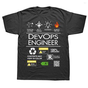 Herren T-Shirts Lustiger DevOps Engineer Always On Fire Sommer Grafik Baumwolle Streetwear Kurzarm Geburtstagsgeschenke T-Shirt Herrenbekleidung