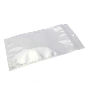 Packing Bags Wholesale Clear Add White Pearl Plastic Poly Opp Bag Zip Lock Retail Package Jewelry Food Pvc Many Size Drop Delivery Off Dhzg9