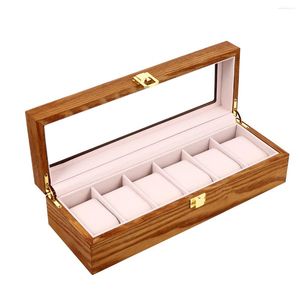 Watch Boxes Black Storage Box Carrying Case Organizer Accessories Wooden Material Man