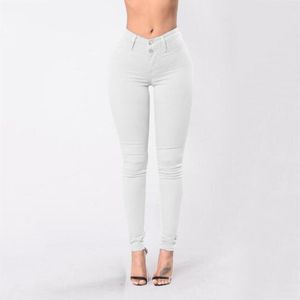 Women's Jeans Women Tight Small Feet Slim Look Skinny High Waist Denim Pants Casual Ankle-Length For Womens