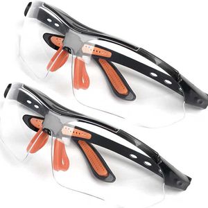 2Pcs Clear Eye Sand Prevention Windproof Safety Riding Goggles Vented Glasses Work Lab Laboratory Safety Glasses Spectacles