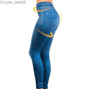 Kadın Pantolon Capris Gtpdpllt S-XXL Seksi Taytlar Kadın Düzenli Bahar Sonbahar Baskı Kot Porul Slim Jeggings İki Gerçek Cep Kadın Fitness Pants Z230805