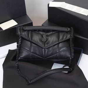 2023 Soft Sheepskin Shoulder Bags Women Loulou Puffer Genuine Leather Handbag Crossbody Bags Classic Envelope Bag Chain Cross Designer Handbags