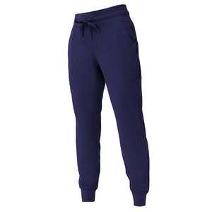 Nuovi vestiti da yoga LU, pantaloni athleisure da donna, pantaloni da jogging per gambe da allenamento elasticizzati a vita alta con coulisse