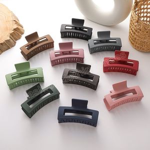 Korean Hair Clips for Women Plastic Claw Elegant Solid Color Square Hair Clip Girls Hair Accessories Barrettes Gift