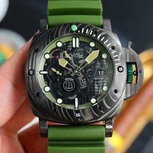 Men's 47mm diving watch sports sapphire scratch-resistant mirror strap Optional back head classic pattern process automatic high-quality rubber belt luxury watch