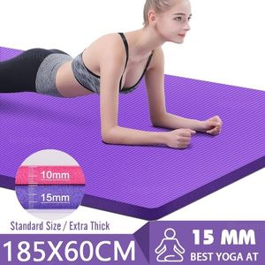 Yogamattor 18560 cm tjock nonslip matta högdensitet sport fitness hem pilates gymnastik övning 230814