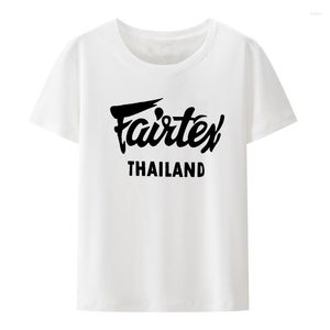 Męskie koszule Muay thai kickboxing fairtex man tshirt czarny swobodny okrąg