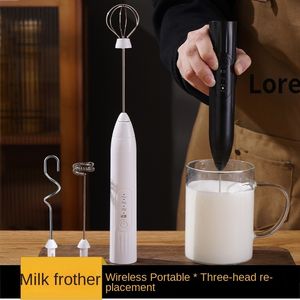 Egg Tools Wireless Rechargeable Electric Beater 3 Speeds Milk Frother Foam Maker Mixer Coffee Drink Frothing Wand Foamer 230804