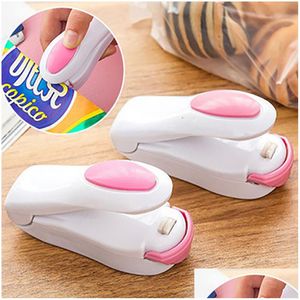 Bag Clips Vacuum Food Sealer Mini Portable Heat Sealing Hine Impse Seal Poly Tubing Plastic Drop Delivery Home Garden Housekee Organ Dhqh8