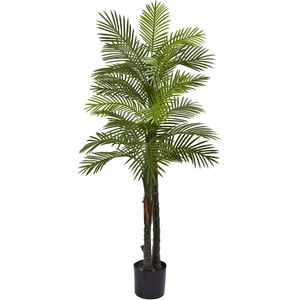 5ft Çift Robellini Palm Yapay Ağacı UV Dirençli, İç Mekan Açık, Yeşil