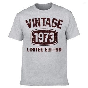 Мужские футболки новинка классная 50-летняя винтаж 1973 года с ограниченным тиражом 50-й уличная одежда с коротким рукавом подарки на день рождения летняя футболка