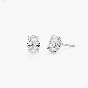 Medboo Trendy Jewelry Platin Pt990 0,75 ct Vvs Diamant-Ohrringe im Ovalschliff, individueller Schmuck, elegante Ohrstecker aus Moissanit