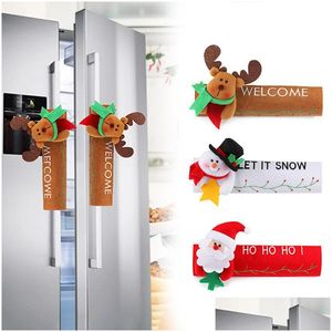 Weihnachtsdekorationen Kühlschrankgriff ERS SANTA CLAUS MICROWAVE OFENSPRIGHT TÜR TOR ERMAS Party Dekor 24x16cm Drop Lieferung Home Gard DH7RN