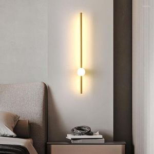 Candeeiro de Parede Moderno Simples Led Long Light Interior Casa Quarto Sala de Estar Sofá Fundo Up Down Foyer Corredor