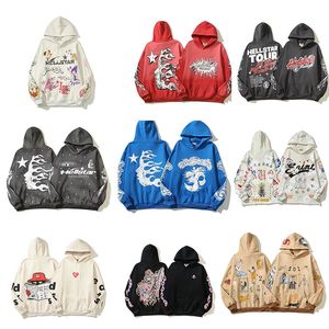 Hell Star Mens Hellstar Hoodies Sortos de Swewelts High Street Mens Hoodies Harajuku Estranho Coisas Oversizes Perdem Sweothirss