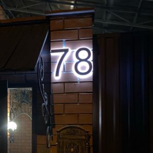 Dekoratif Nesneler Figürinler LED açık su geçirmez ev adı figürleri dış akrilik metal aydınlatılmış ev numaraları kapı odası daire 230804