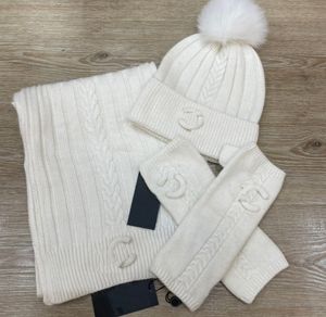 Наборы 5Color Designer Gloves Шляпы Sarves Sets теплый ухо защищает шерстяной шап