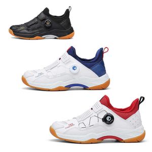 2023 Nya badmintonskor andas anti slip sneakers kvinnor mens tennis skor retro ungdom träning sneakers svart blå röd