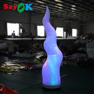 2m/2.5m/3m Led inflatable curved conical inflatable column inflatable Tusk decoration 16 color changing balls used for activities